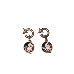 Florida State Seminoles Logo Drop Hoop Women's Earrings